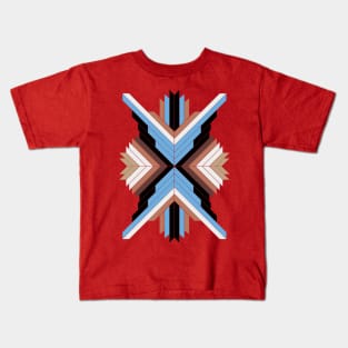 Indian boho style tribal geometric art Kids T-Shirt